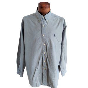 POLO RALPH LAUREN Marlowe Micro Check Button Down Shirt Size Extra Large XL